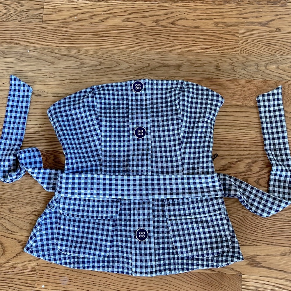 Blue gingham tube top: so cute!